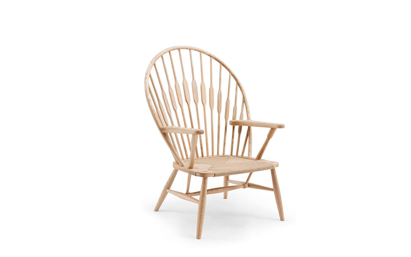 北欧家具实木孔雀椅